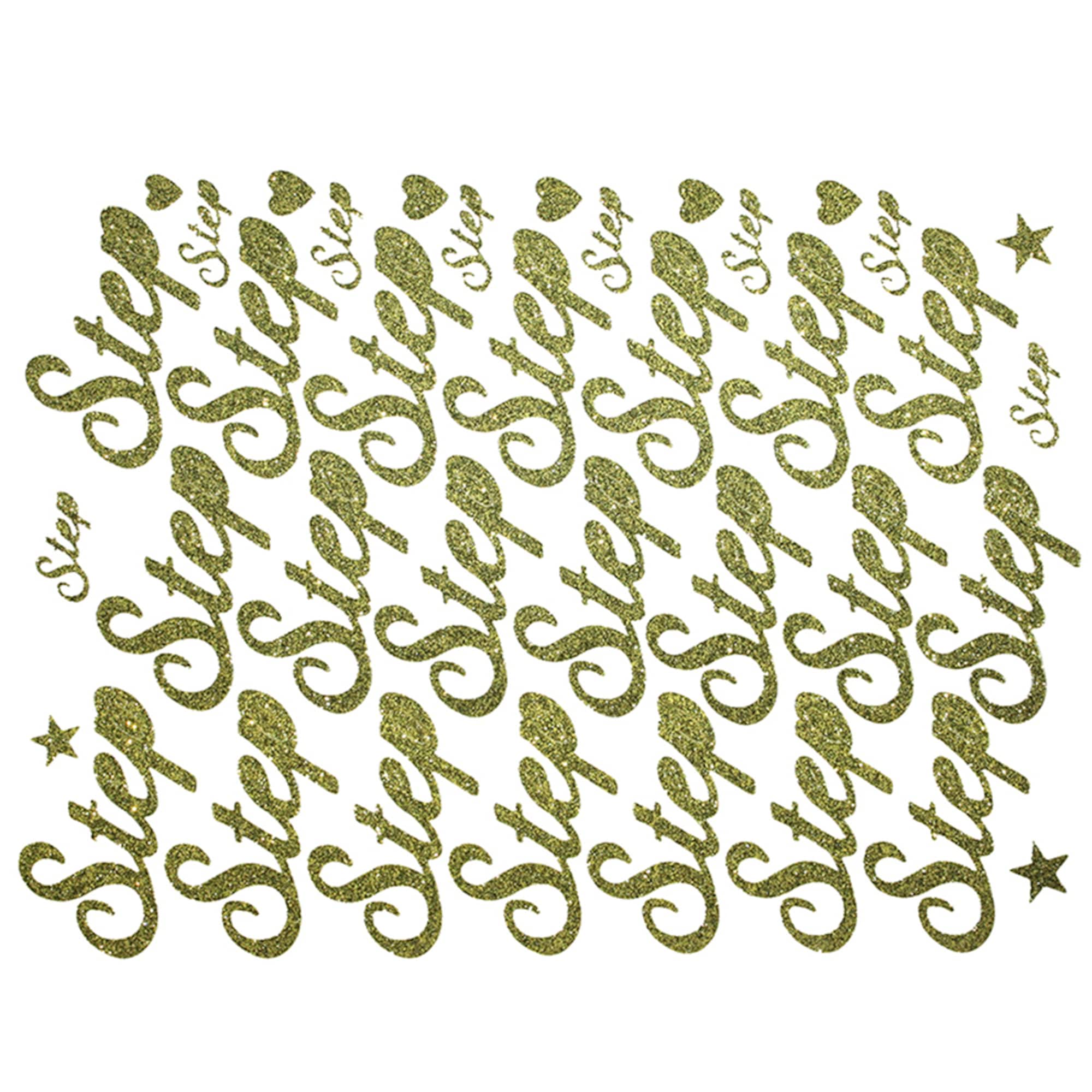 JAM Paper Step Gold Script Floral Adhesive
